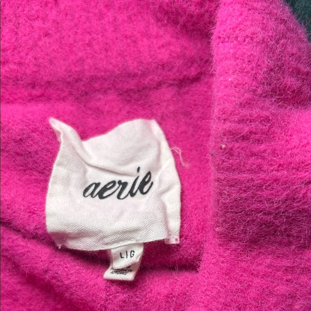 Aerie Ribbed Sweater Trio in Pink, Green, and Tan - Picture 2 of 5